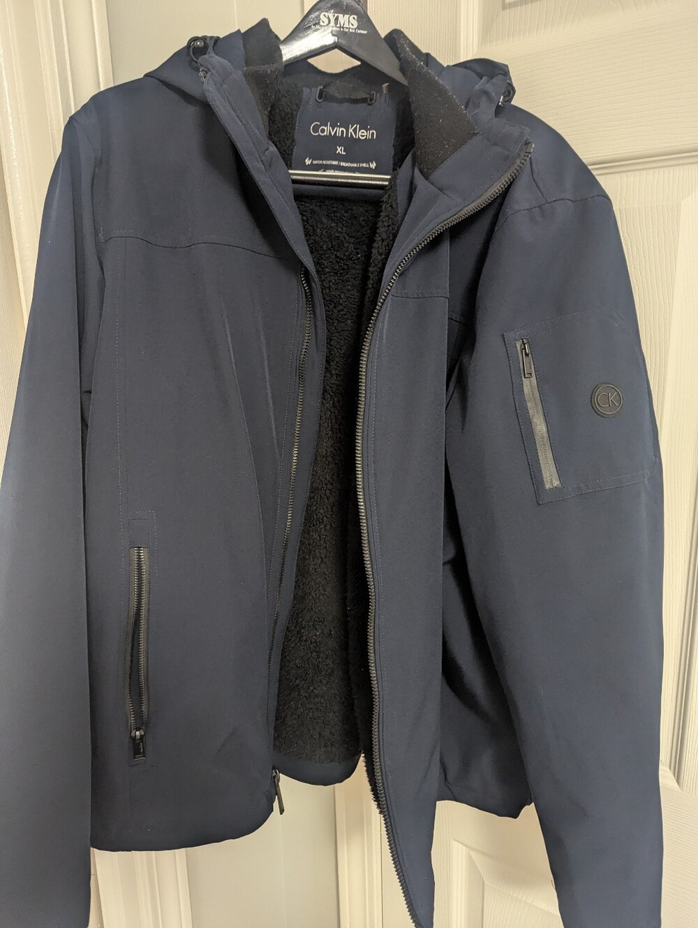 Calvin Klein Men's Dark Navy Hooded Performance Jacket